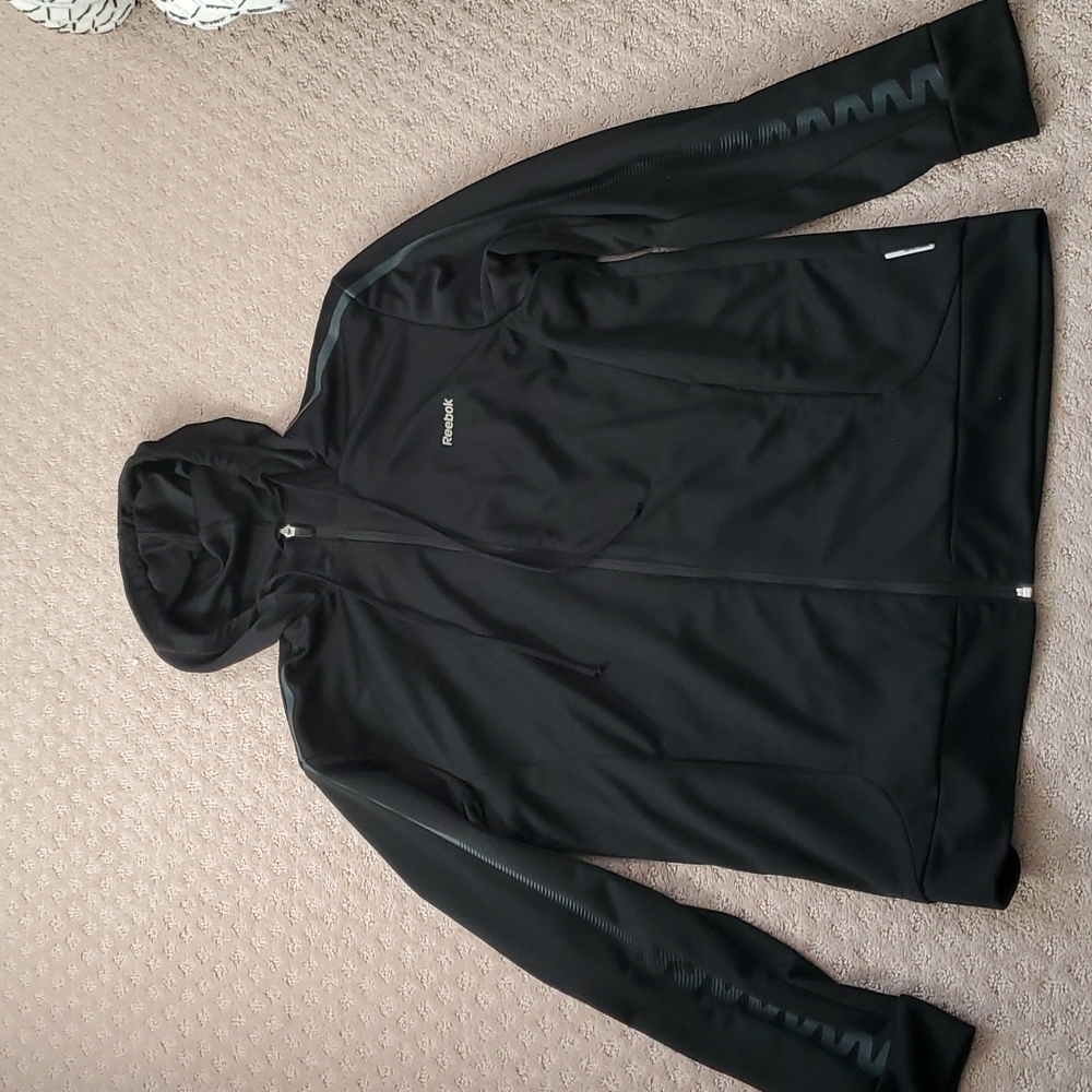 Men's Black Reebok Zip Up Hoodie